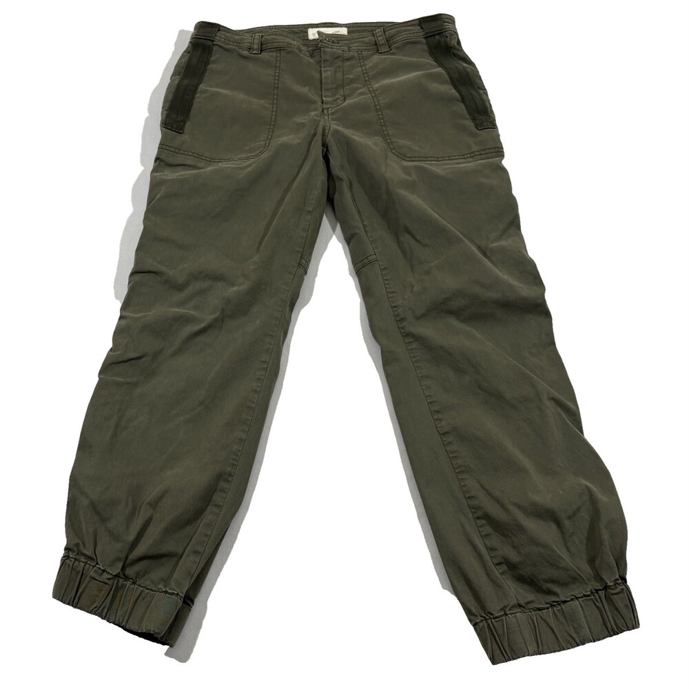 Anthropologie The Richie Slim Jogger Army Green Pants Tapered Grunge Cotton Sz 6